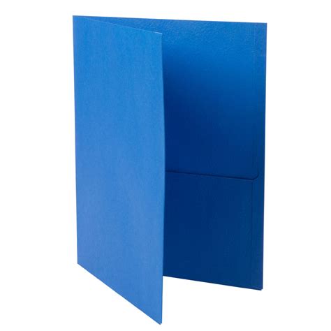 2 pocket blue folders.